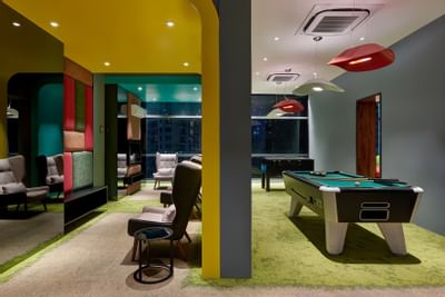 Billiard Room with Furniture at Tribeca Serviced Suites