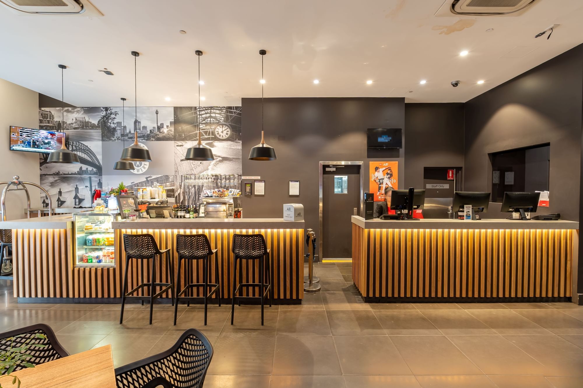 Ibis World Square lobby and bar