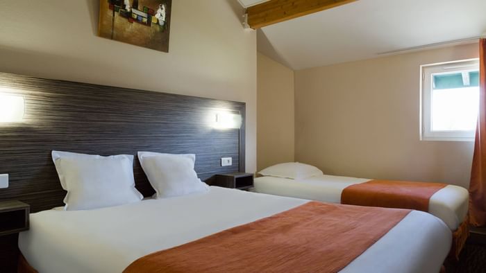 Interior of the Family bedroom at Hotel L'Acropole