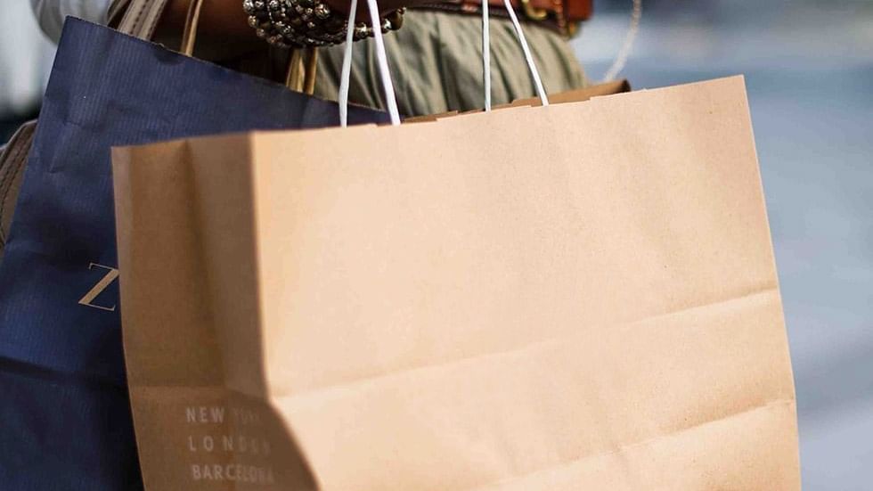 Close-up of lady with shopping bag near Falkensteiner Hotel Belgrade