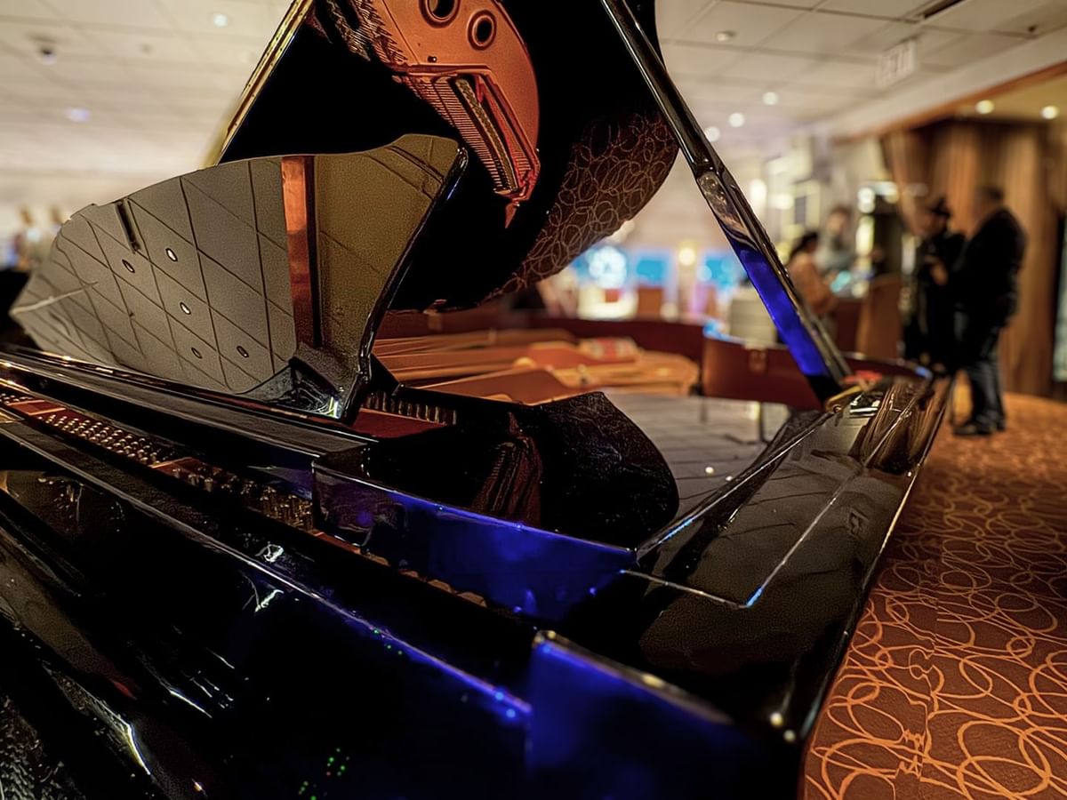 Piano inside the restaurant