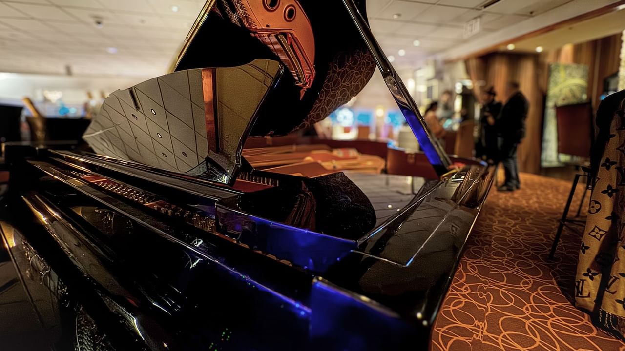 Piano inside the restaurant