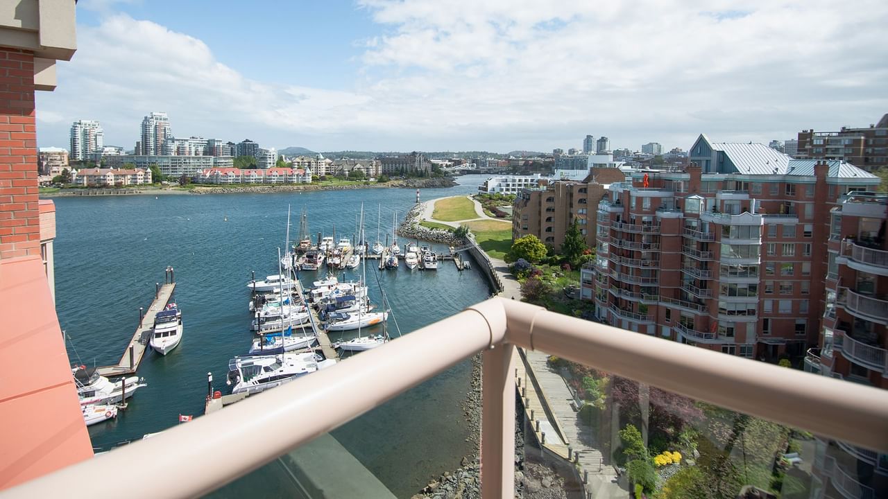 View of Victoria, BC from the hotel guestroom