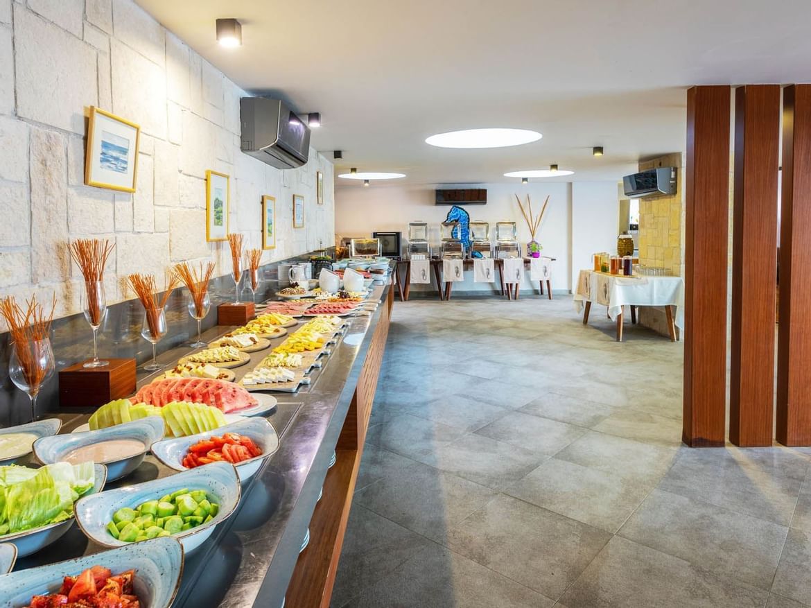 Close up on a buffet spread in Sitara Main Restaurant at Senses