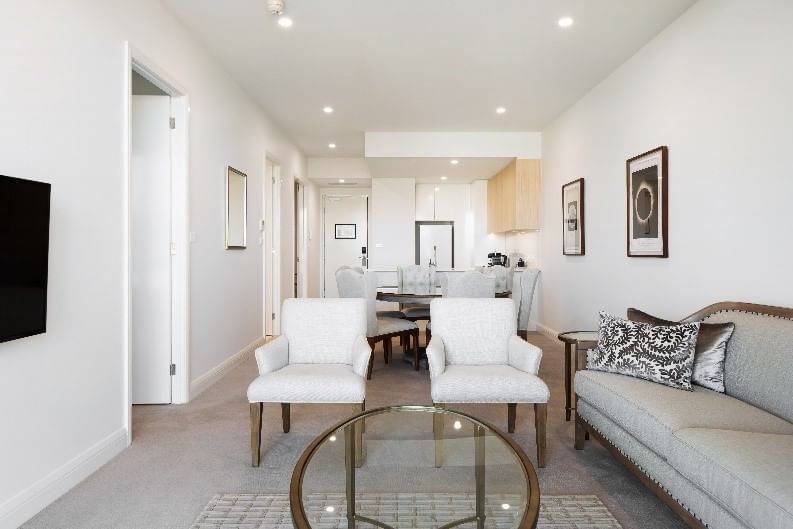 Living room in Two-Bedroom Deluxe Apartment at Knightsbridge
