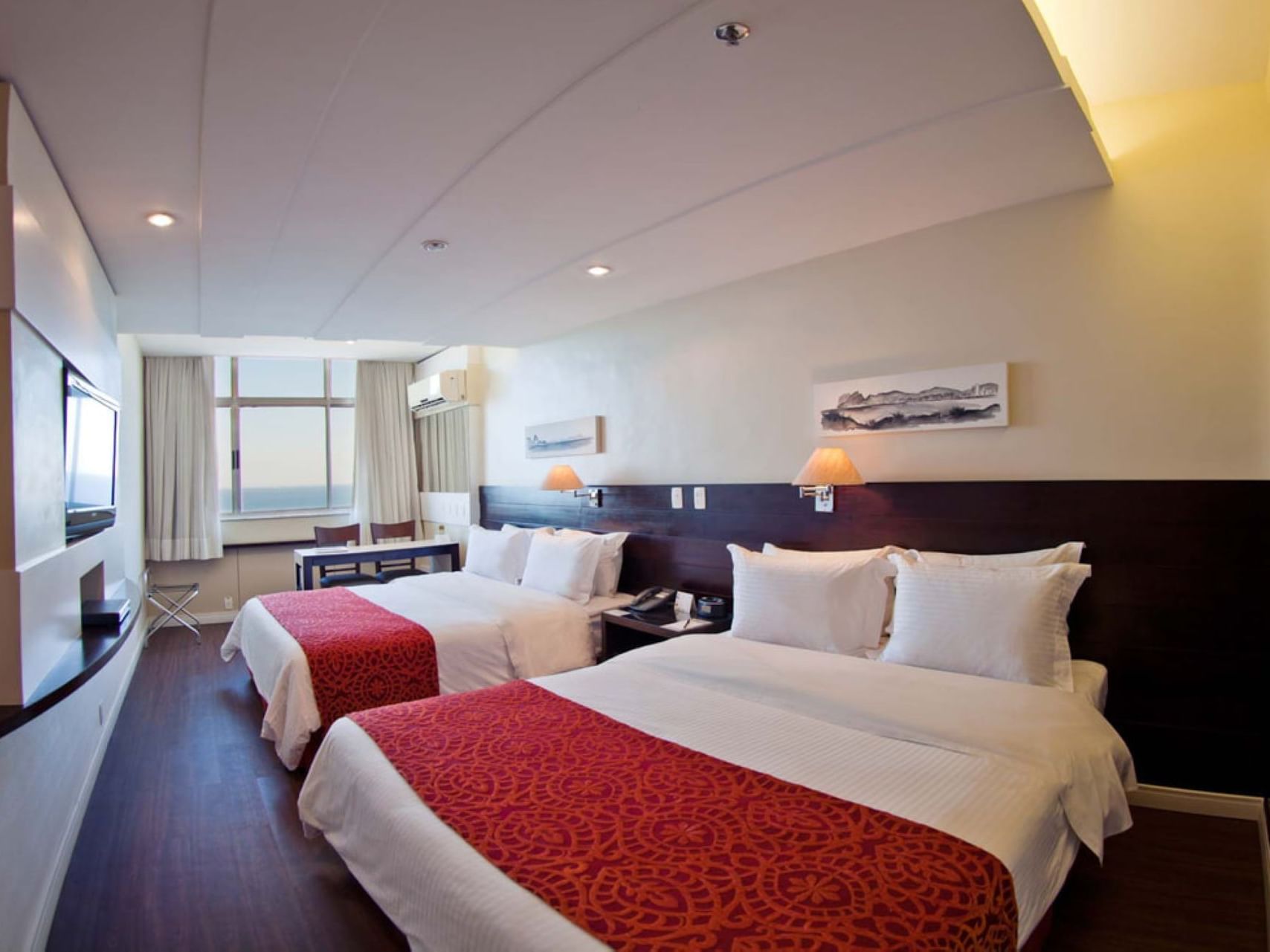 Family Ocean View room with 2 queen beds at Sol Ipanema Hotel
