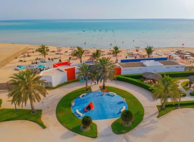 Aerial view of the beach near Bay La Sun Hotel & Marina