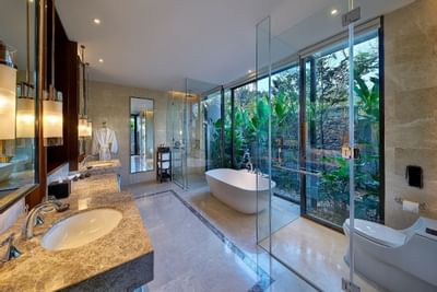 Princess Beach Villa Bathroom with bathtub at Danna Langkawi