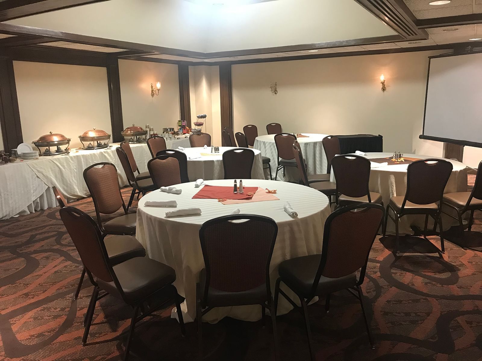 tables set up at ballroom