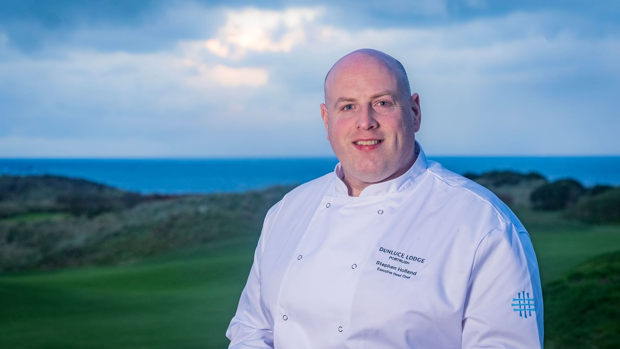 Portrait of Chef Stephen Holland, at Dunluce Lodge