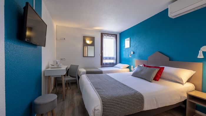 King & single beds in Hotel Macon Sud at The Originals Hotels