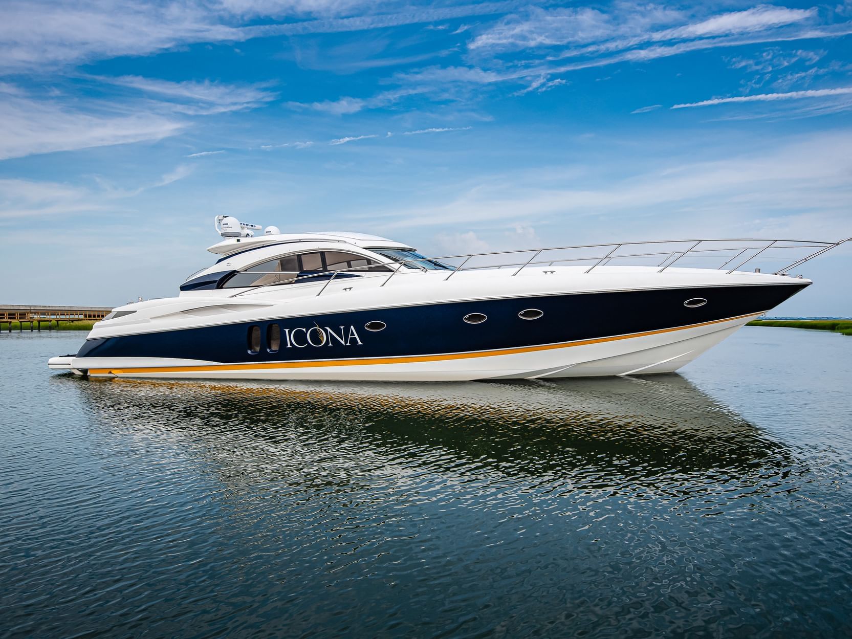Yacht of ICONA Windrift in the sea