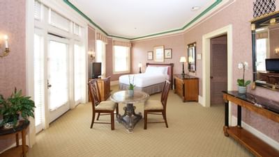 Bed & furniture in a Room at Mt. Washington Conference Center