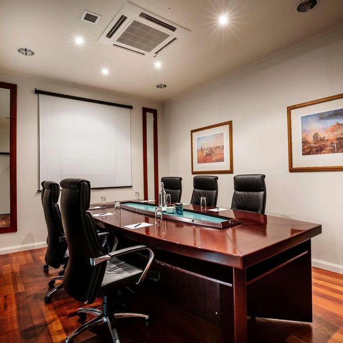Conference setup for a meeting at Darwin Airport Hotels