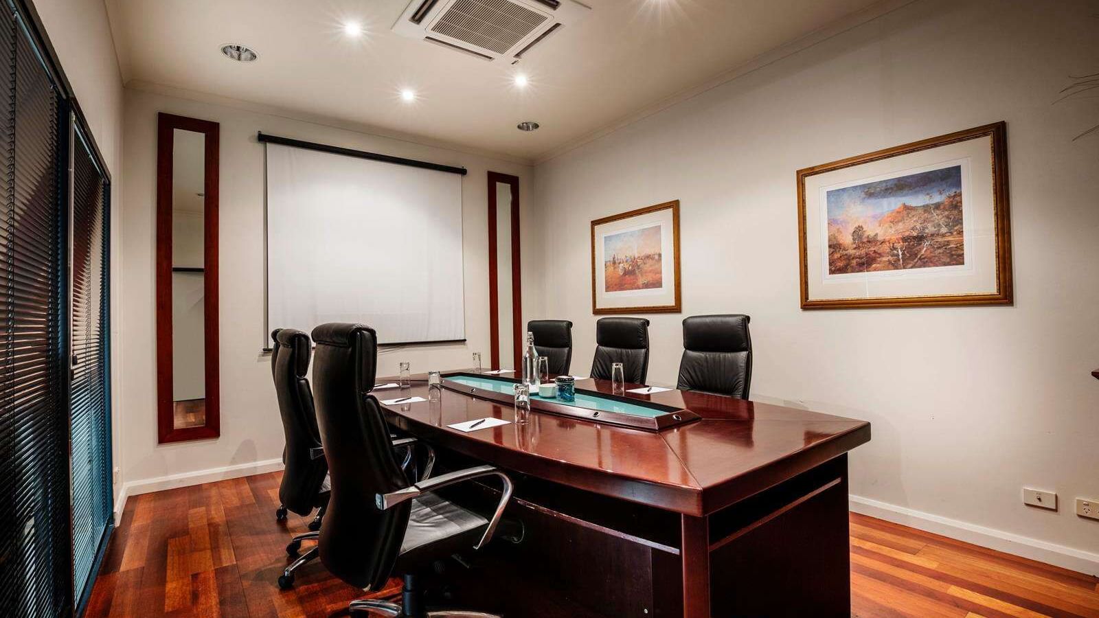 Conference setup for a meeting at Darwin Airport Hotels
