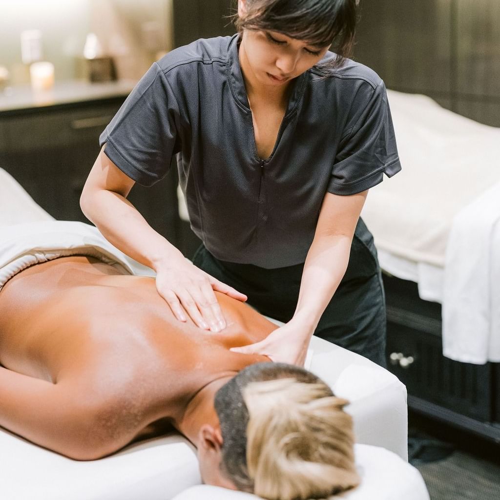 Relaxing massage at the Xylia Spa at Paradox Hotel Vancouver