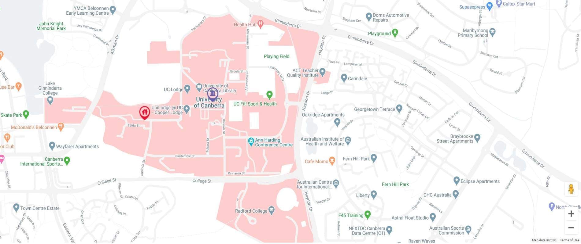 UniLodge @ UC - Campus West Map