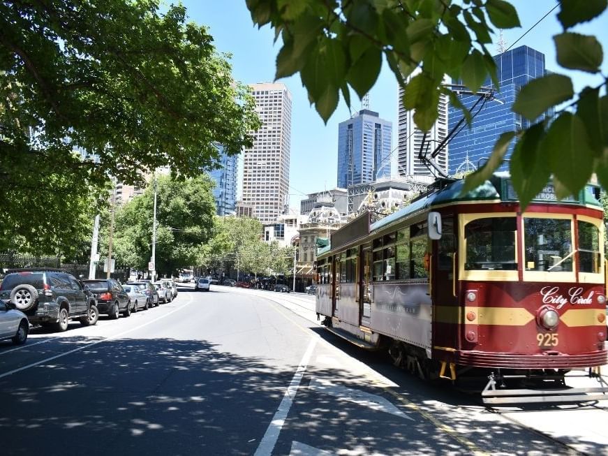 The City Circle Tram tour near Brady Hotel Jones Lane