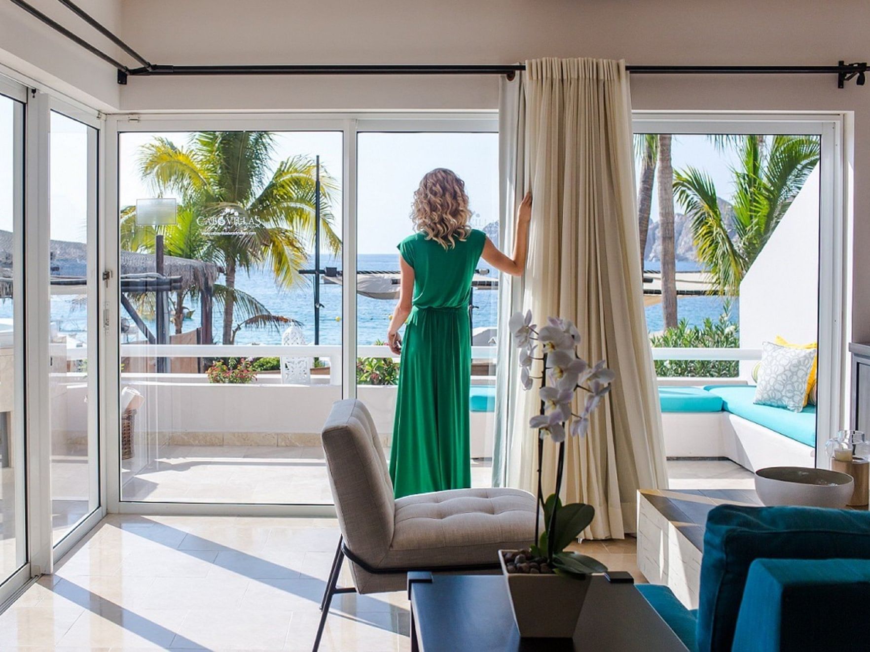 Lady at 1 bedroom Ocean View Suite in Cabo Villas Beach Resort