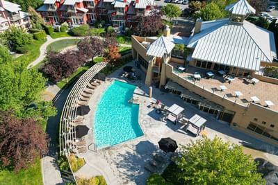 Aerial view of Manteo Resort Waterfront