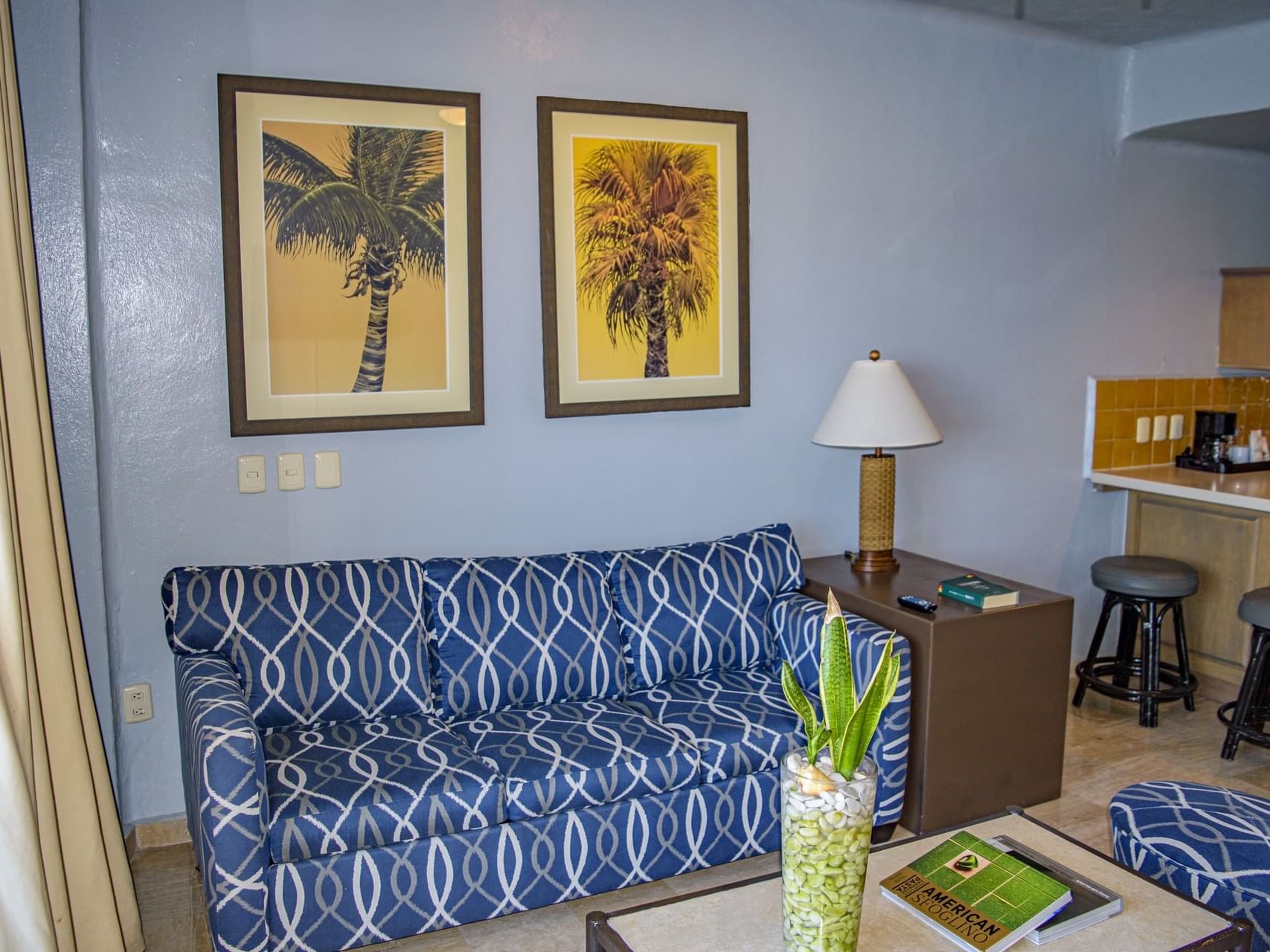Living area of the Master suite with sea views at Peñasco Hotel
