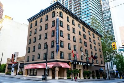 The St. Regis Hotel front view, a boutique hotel in Vancouver