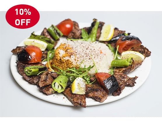 10% offer for meals at the Capital restaurant near Hotel Luma
