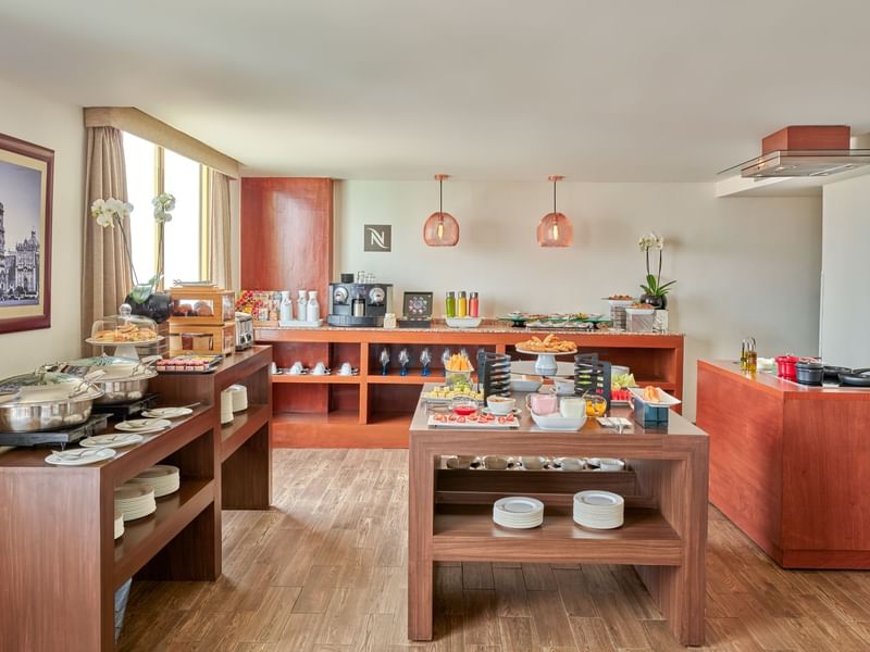 Buffet spread by the dining area in Master Suite, 1 King at Fiesta Americana