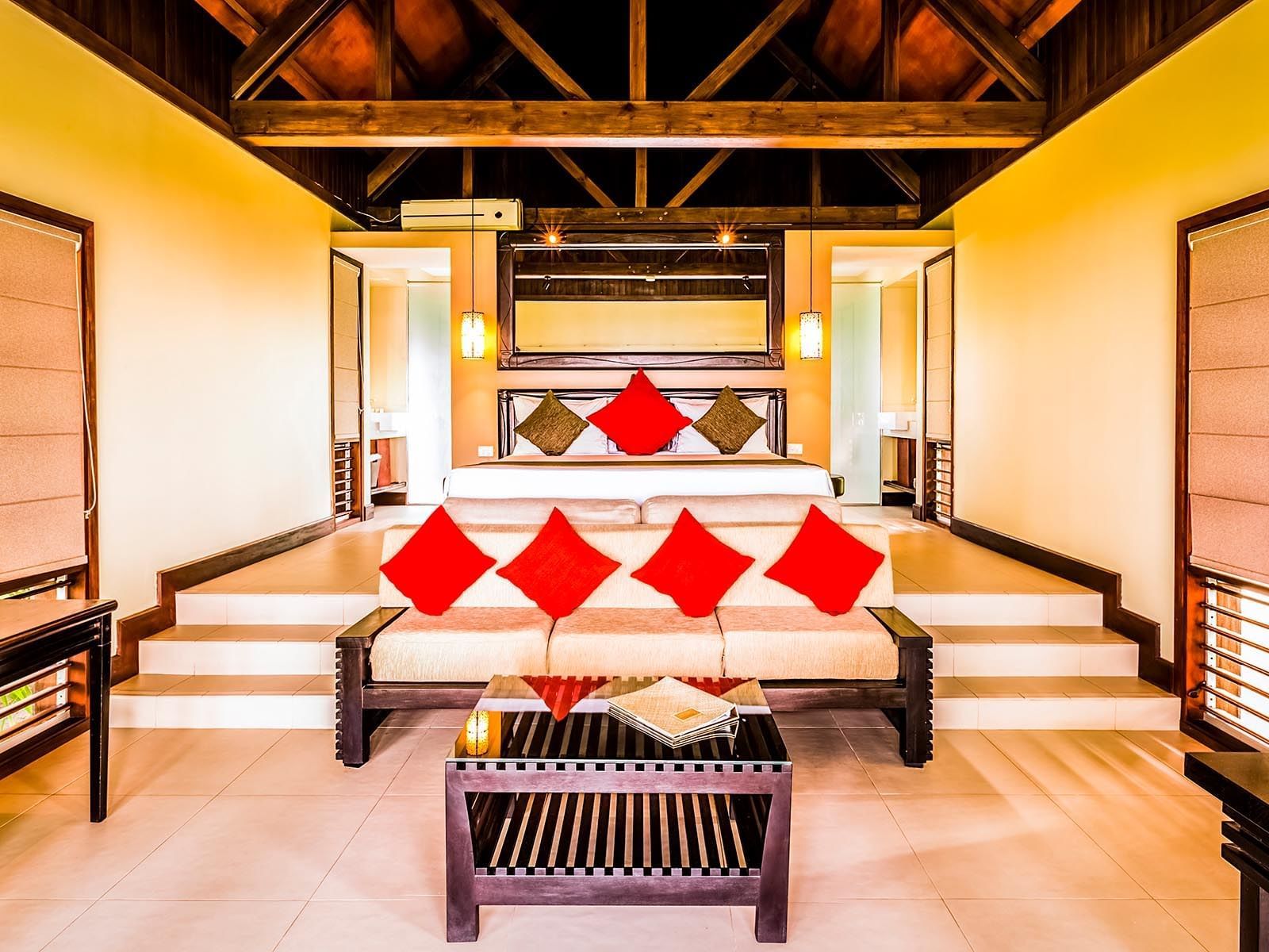 Interior of Beach Front Bure with Plunge Pools at Tambua Sands
