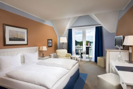 A room with two beds at Precise Resort Rheinsberg