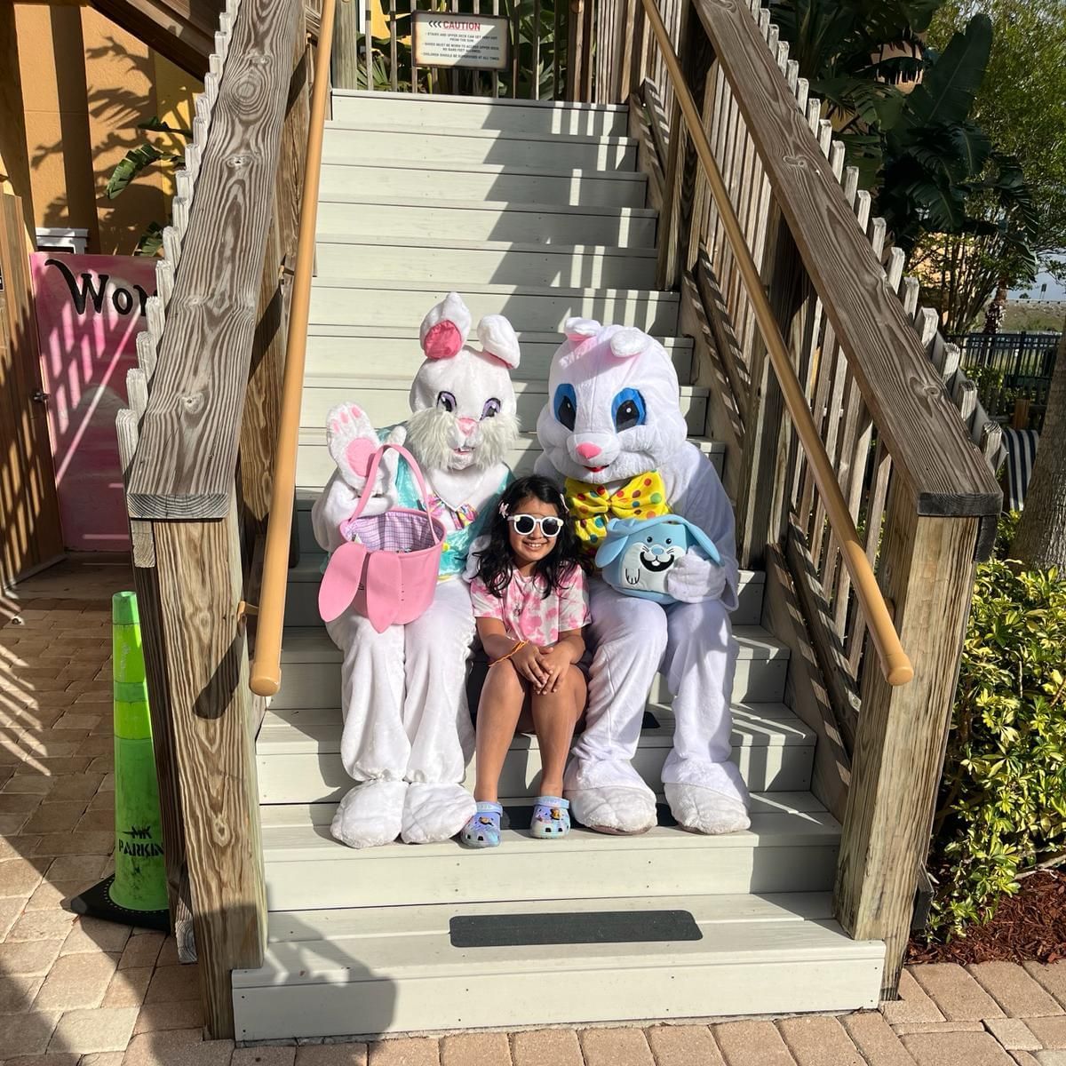 Photo with the Easter Bunnies at Lake Buena Vista Resort Village and Spa
