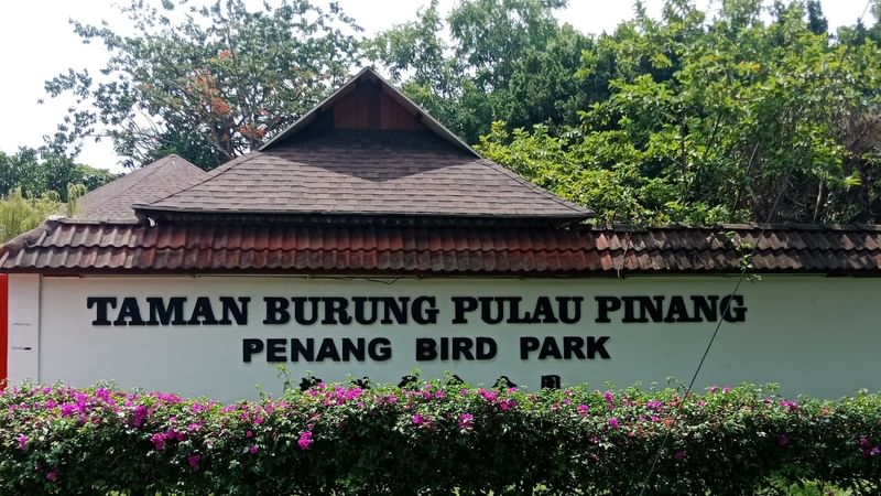 Signboard of Penang Bird Park near Sunway Hotel Seberang Jaya