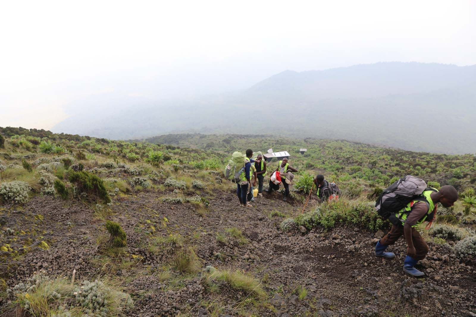 Hikers on City Tours near Goma Serena Hotel