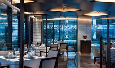 Dining area in Silk Road Restaurant at White Swan hotel