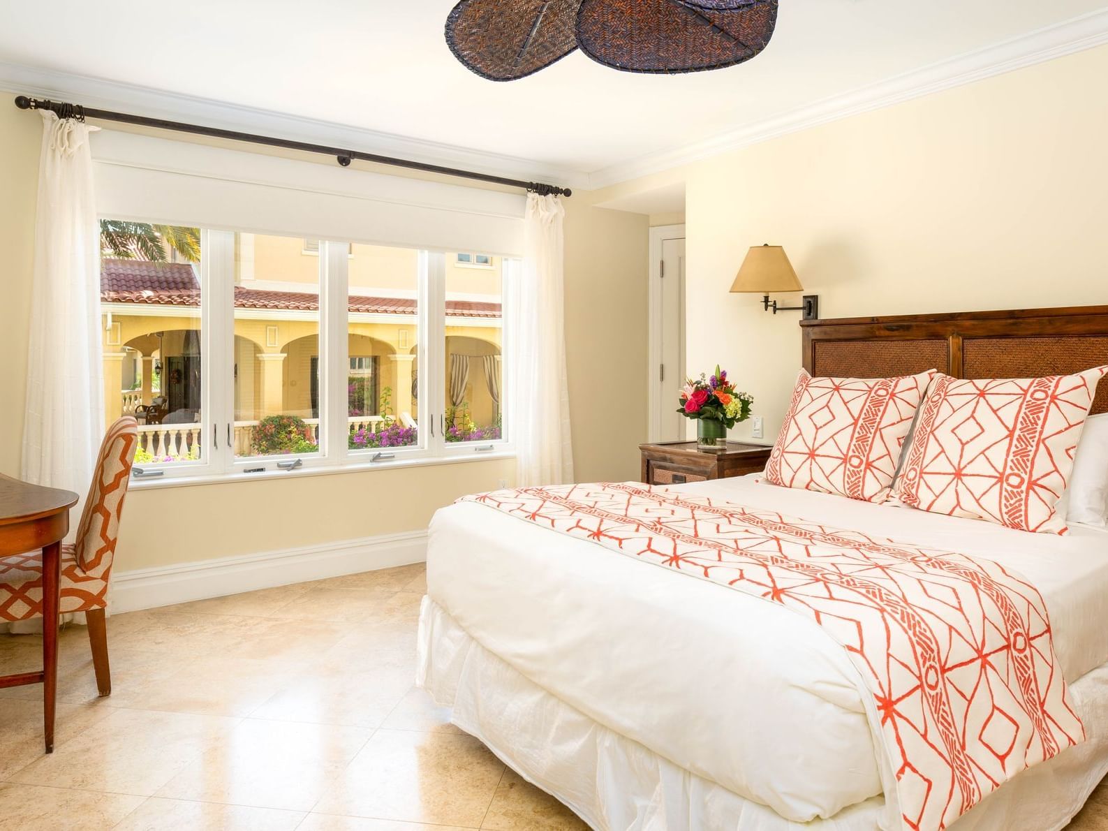 King bed in One Bedroom Pool View room at Somerset Grace Bay
