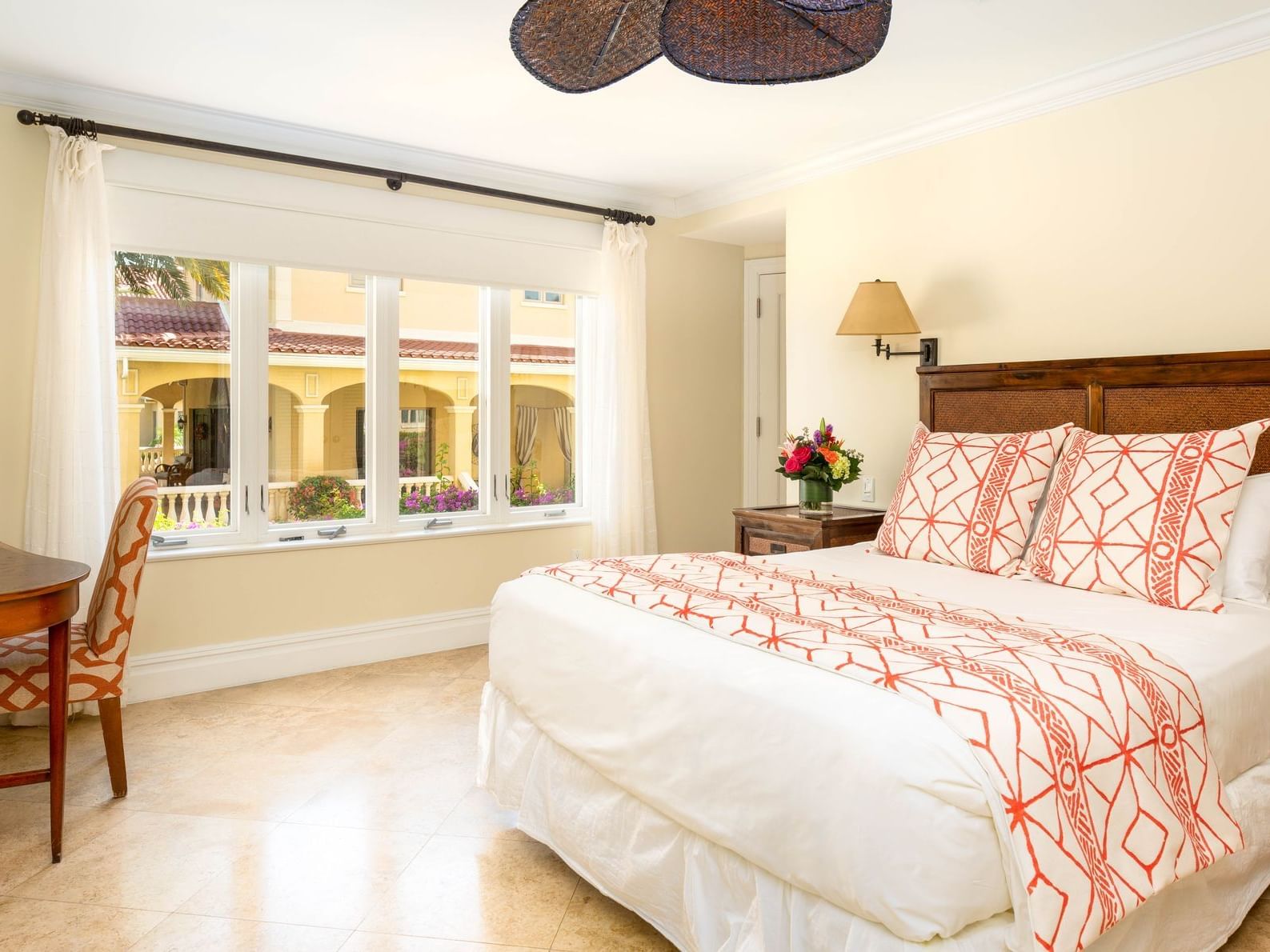 King bed in One Bedroom Pool View room at Somerset On Grace Bay