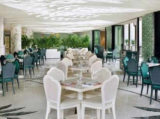Giardino dining hall setup at Palazzo Versace Dubai