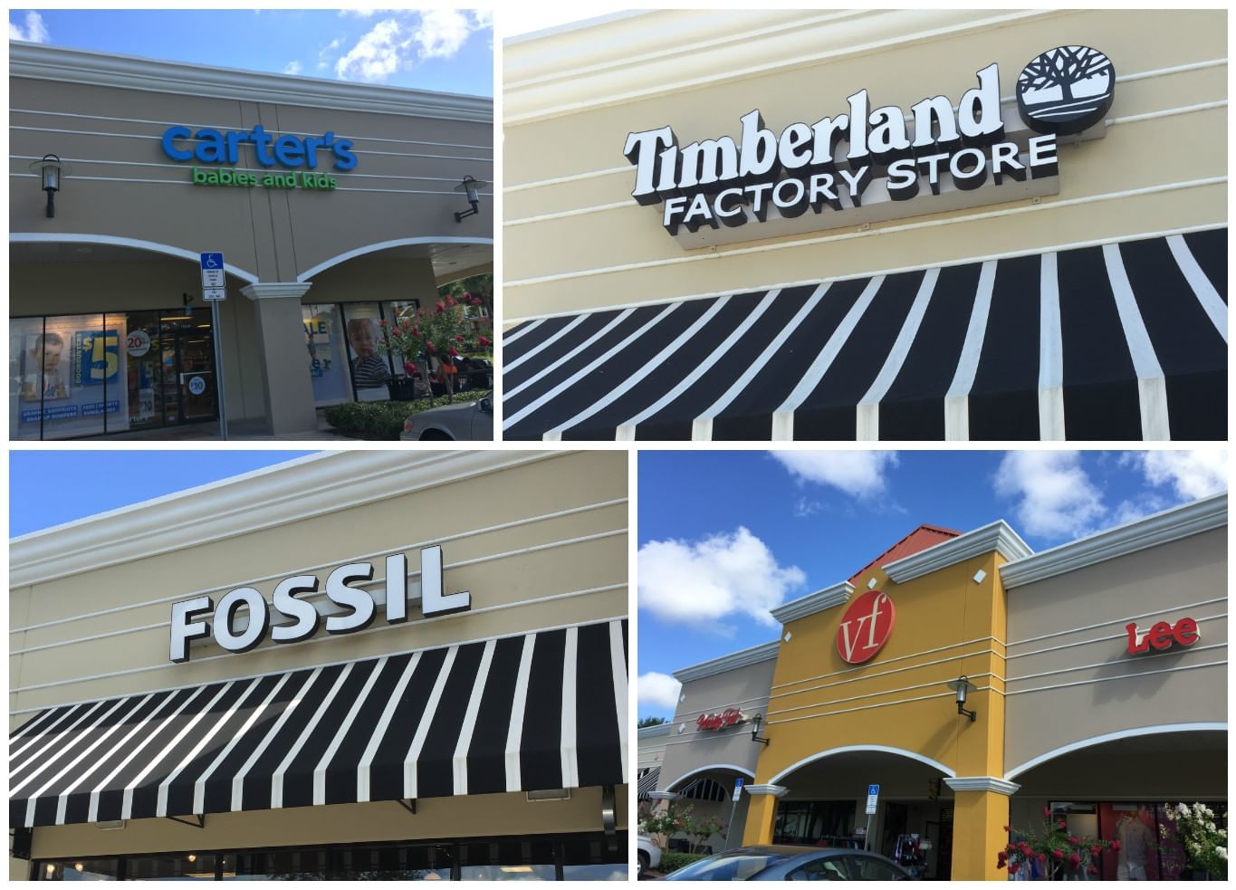 Collage of shops for shopping near Lake Buena Vista Resort Village & Spa