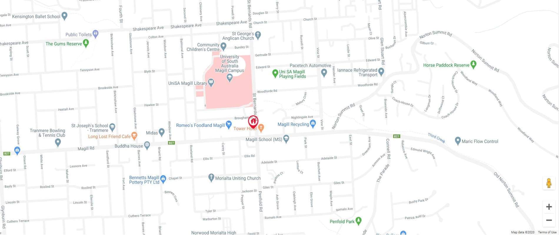 Student Living - Magill Hartley Map