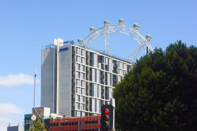 Exterior view of the hotel & Ferris wheel at Nesuto Docklands