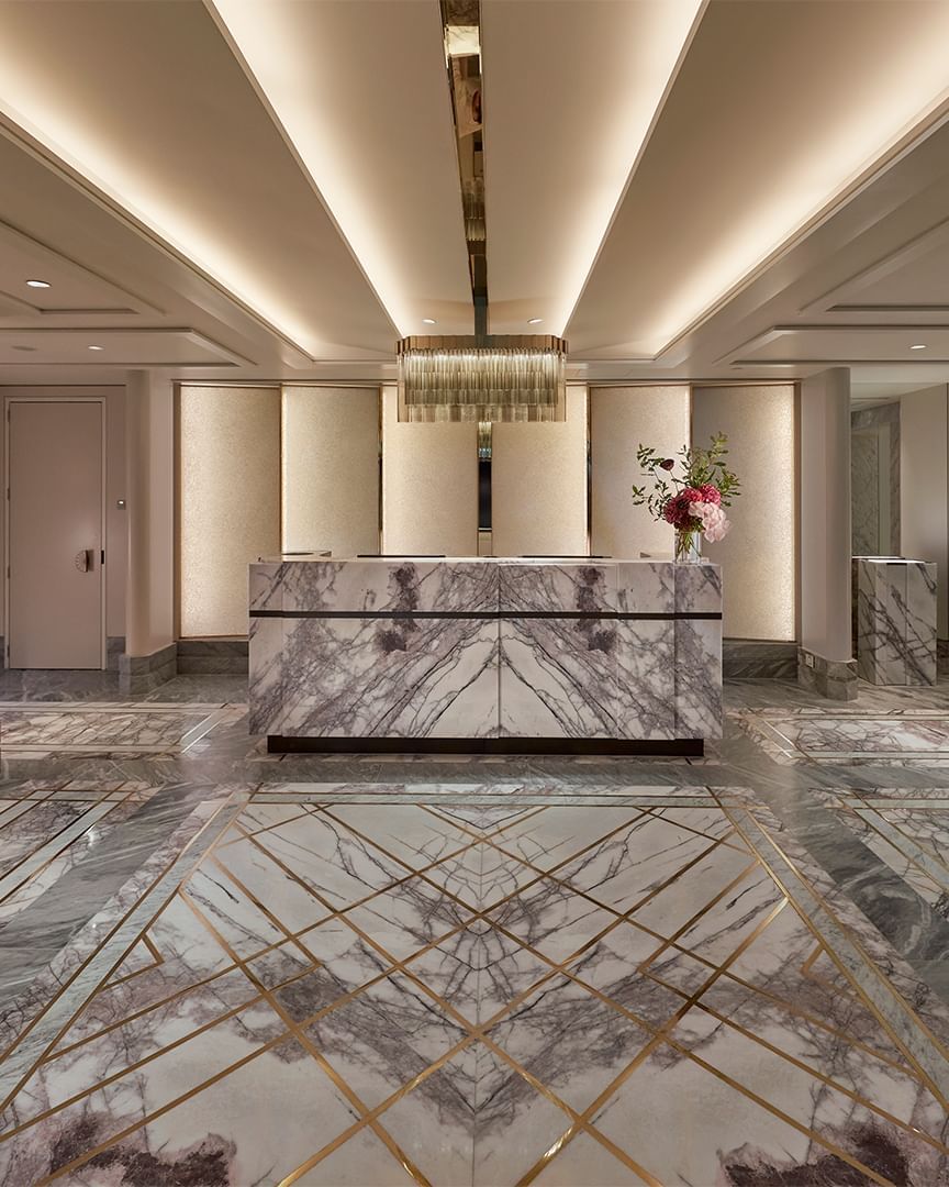 Lobby area with the reception at Crown Towers Sydney