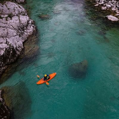 A man kayaking in Sea Kayak Novigrad near Falkensteiner Hotels