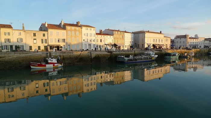 View of Saint Martin De Re port town near Originals Hotels