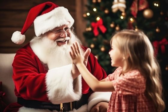 Santa at Stein Eriksen Lodge