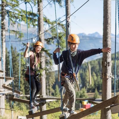 Climbing garden in Adventure Park near Falkensteiner Hotels