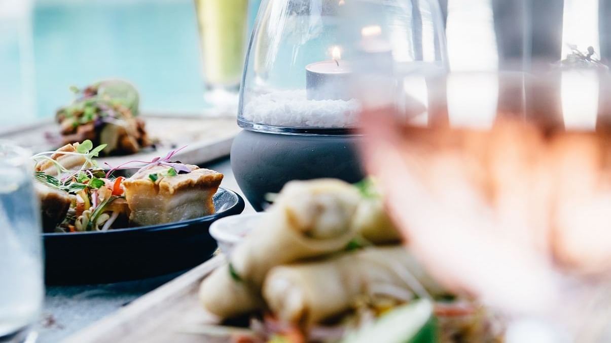 Food table at Pullman Port Douglas sea temple resort and spa