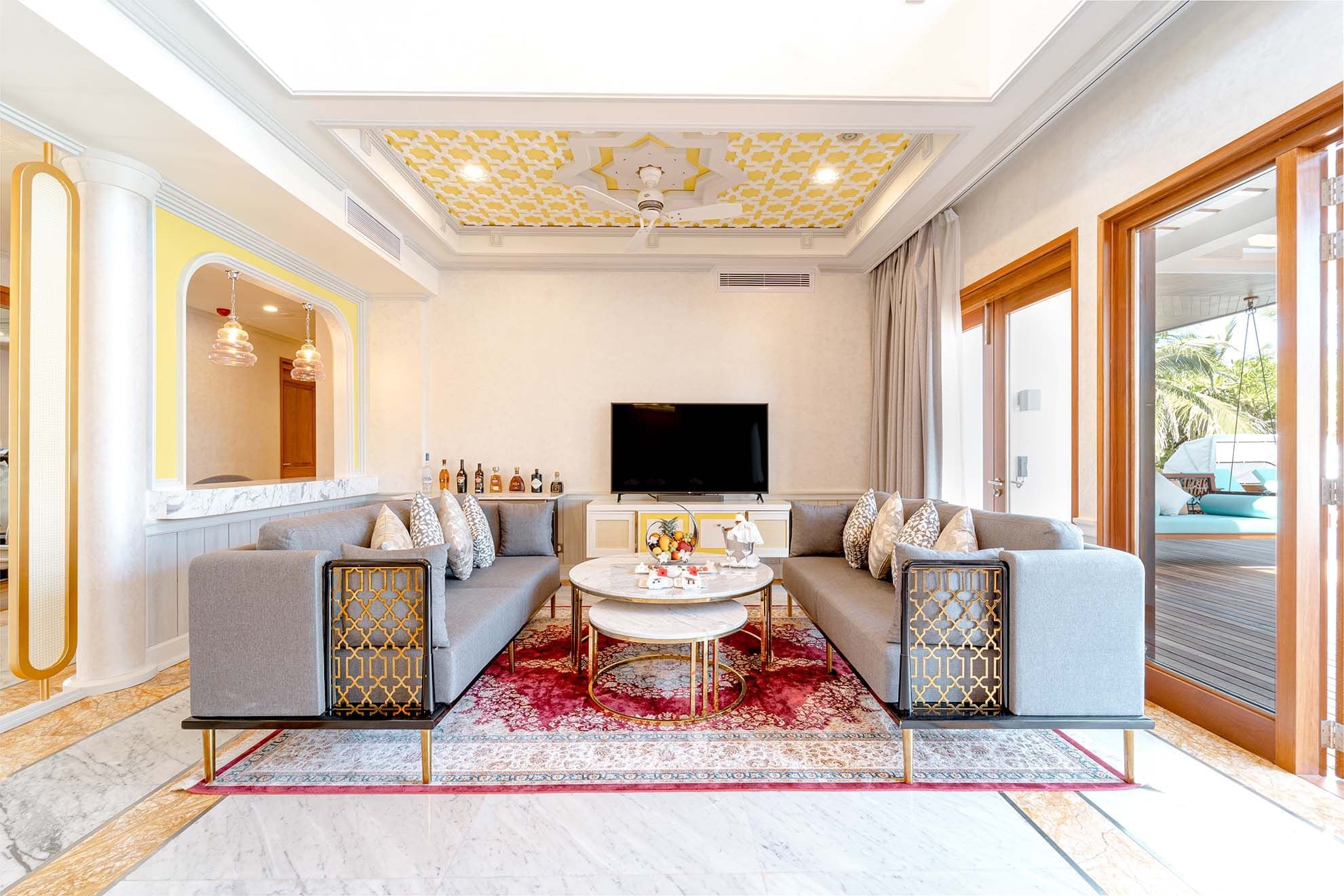 Living area in Sultan Beach Residence, The Signature Collection