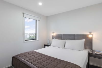 Bed in Queen room of 2-Bedroom Apartment at Nesuto St Martins