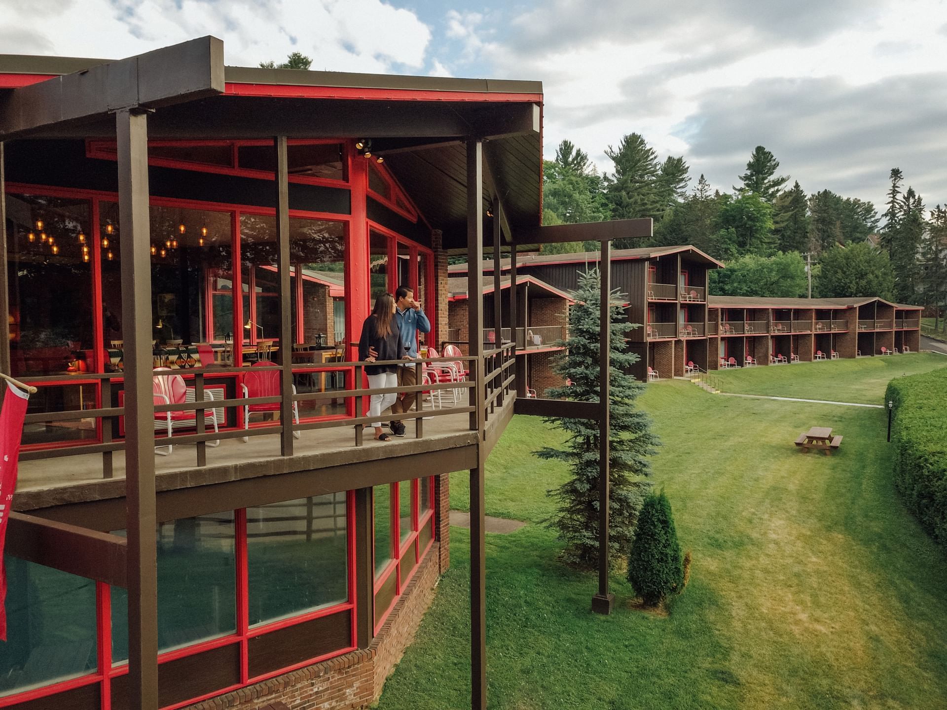 Exterior view of Lake House  balcony at High Peaks Resort