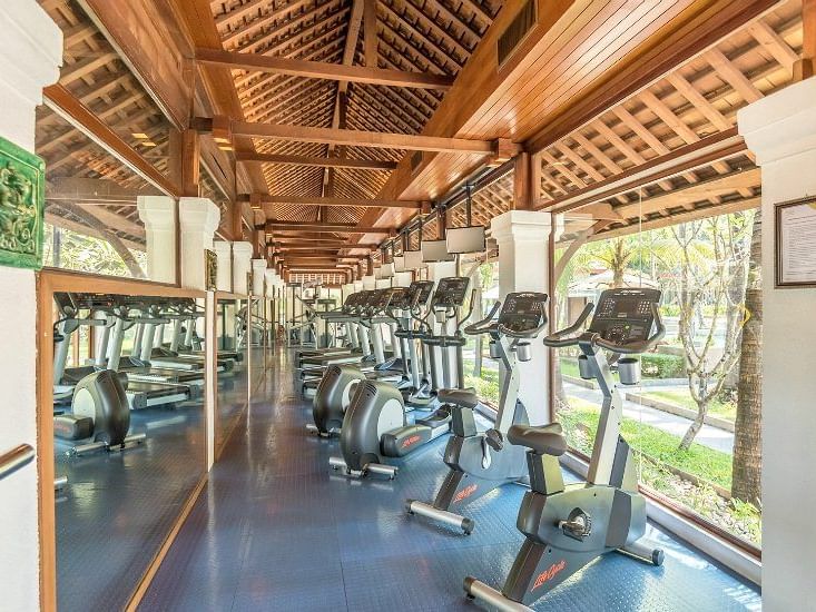 Interior of the Fitness centre at Chatrium Royal Lake Yangon